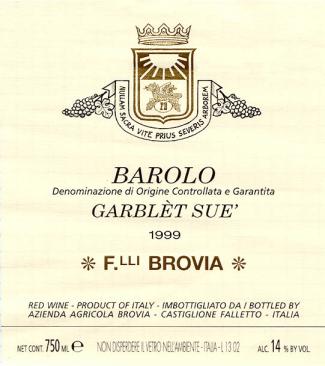 Brovia Barolo Garblét Sue D.O.C.G 